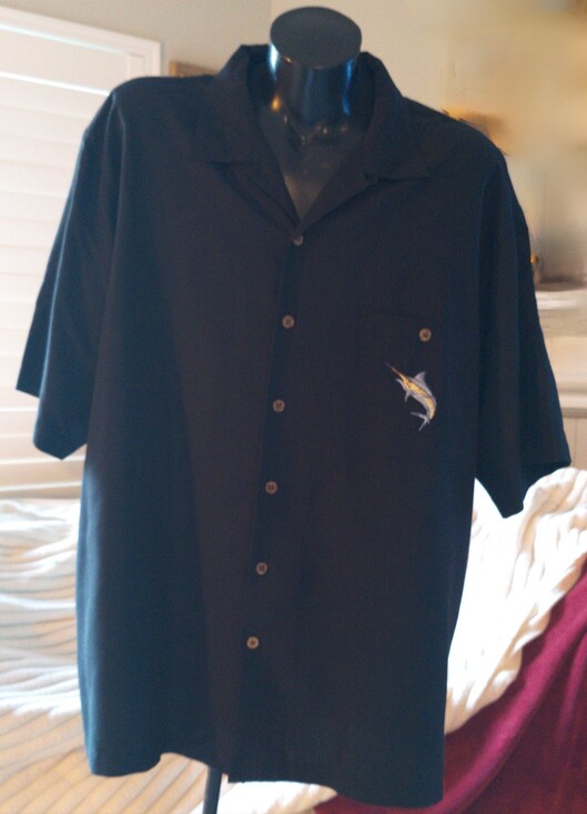 Hook & Tackle Other - Hook & Tackle Men's XL Black Short-Sleeve Shirt Embroidered Marlin In Margarita